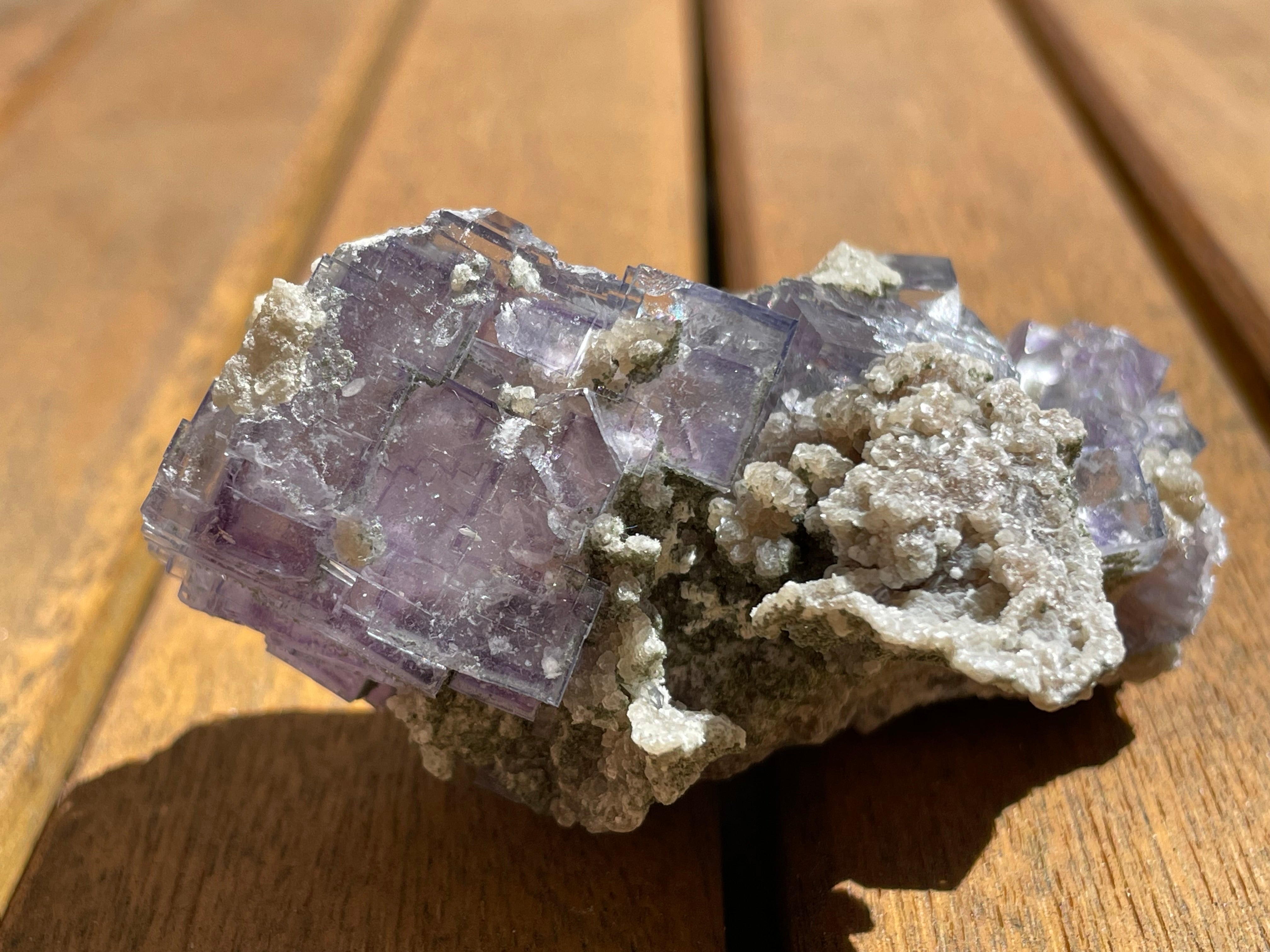 Vivid Purple Fluorite Specimen – Yaogangxian Mine, Hunan China view 4